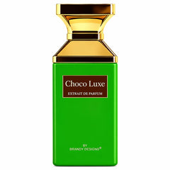 Choco Luxe Perfume 100ml, Brandy Design Extrait Parfum, elegant bottle, luxurious fragrance.