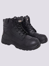 Mens Heavy-Duty Black Safety Work Boots Steel Toe, Slip & Oil-Resistant, Waterproof, and Durable, Industrial & Construction Footwear for Ultimate Protection & Comfort