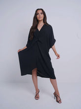 Italian Twisted Front Tunic Dress