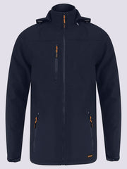 Men’s Women’s Soft Shell Brushed Fleece Inner Jacket - Unisex Outerwear Water Repellent Detachable Hooded Zipper Windproof Coat