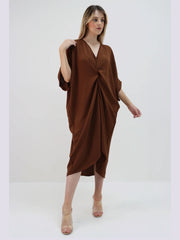 Italian Twisted Front Tunic Dress