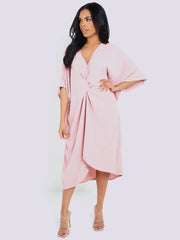 Italian Twisted Front Tunic Dress