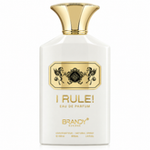 I RULE EDP 100ml perfume bottle, gold cap, elegant design. First image of three.