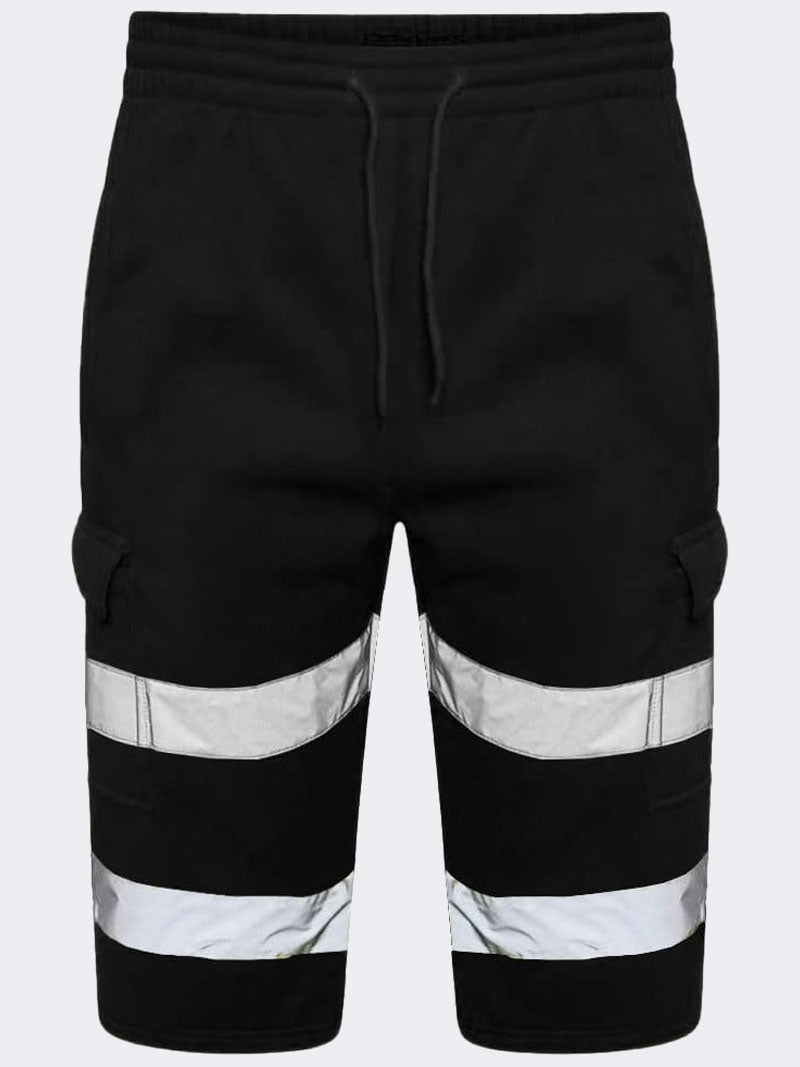 Men Hi Viz Workwear Fleece Combat Shorts - Grunge Wear