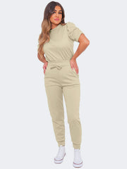 Women's Ruched Sleeve 2 Pieces Loungewear Suit - Grunge Wear