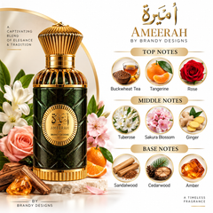 Ameerah Extrait De Parfum 100ml - Luxury Designer Perfume, bottle and packaging, product shot 3 of 3.