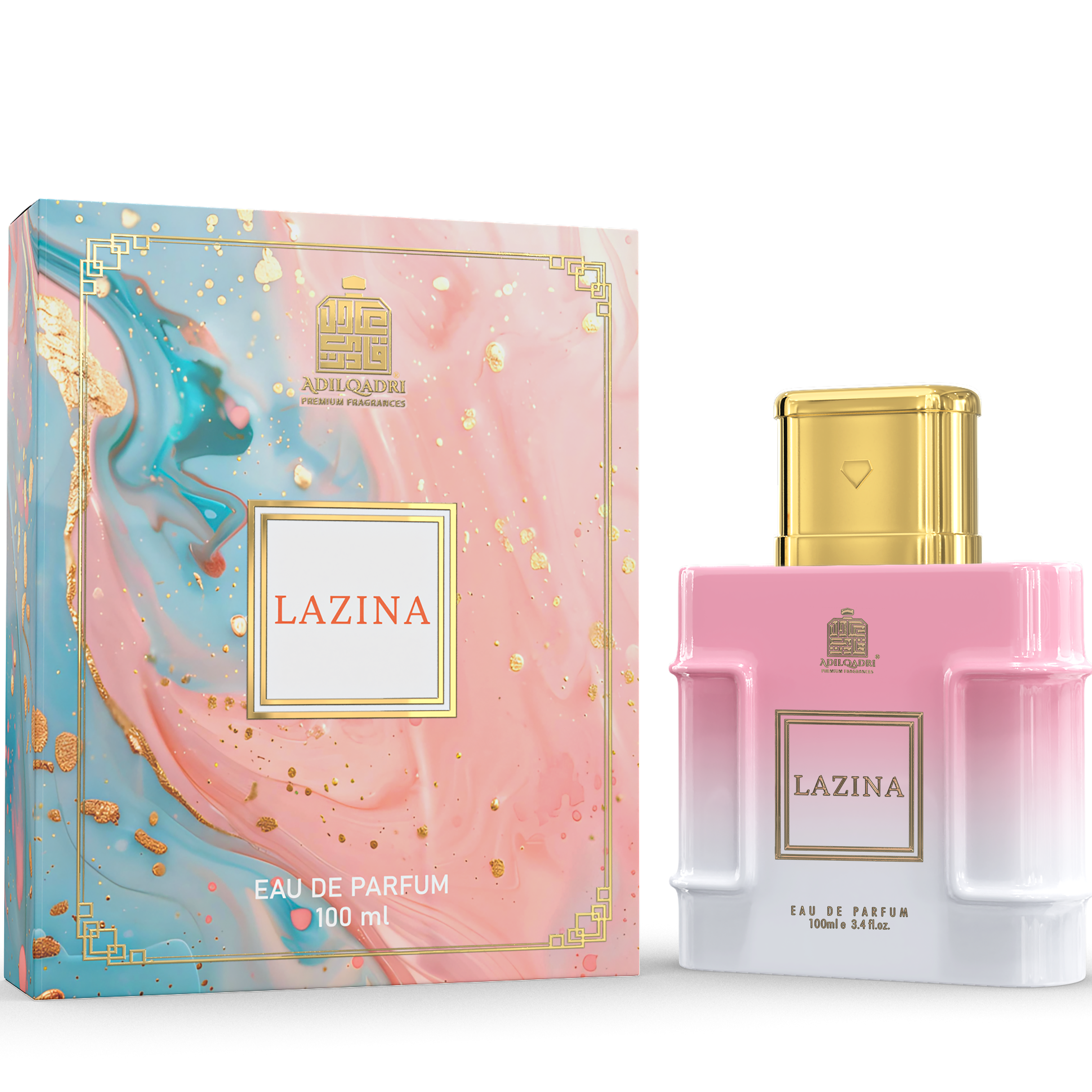 Lazina Women's Perfume Spray, Eau de Parfum, elegant bottle, luxurious fragrance. Image 1 of 3.