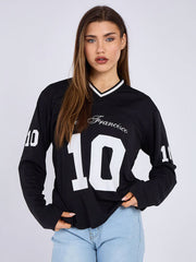Long Sleeve V-Neck Football Jersey