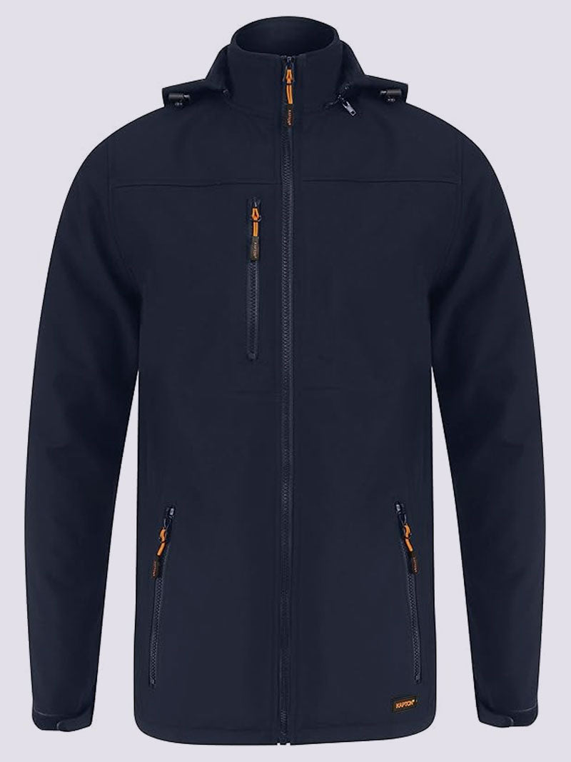 Men’s Women’s Soft Shell Brushed Fleece Inner Jacket - Unisex Outerwear Water Repellent Detachable Hooded Zipper Windproof Coat