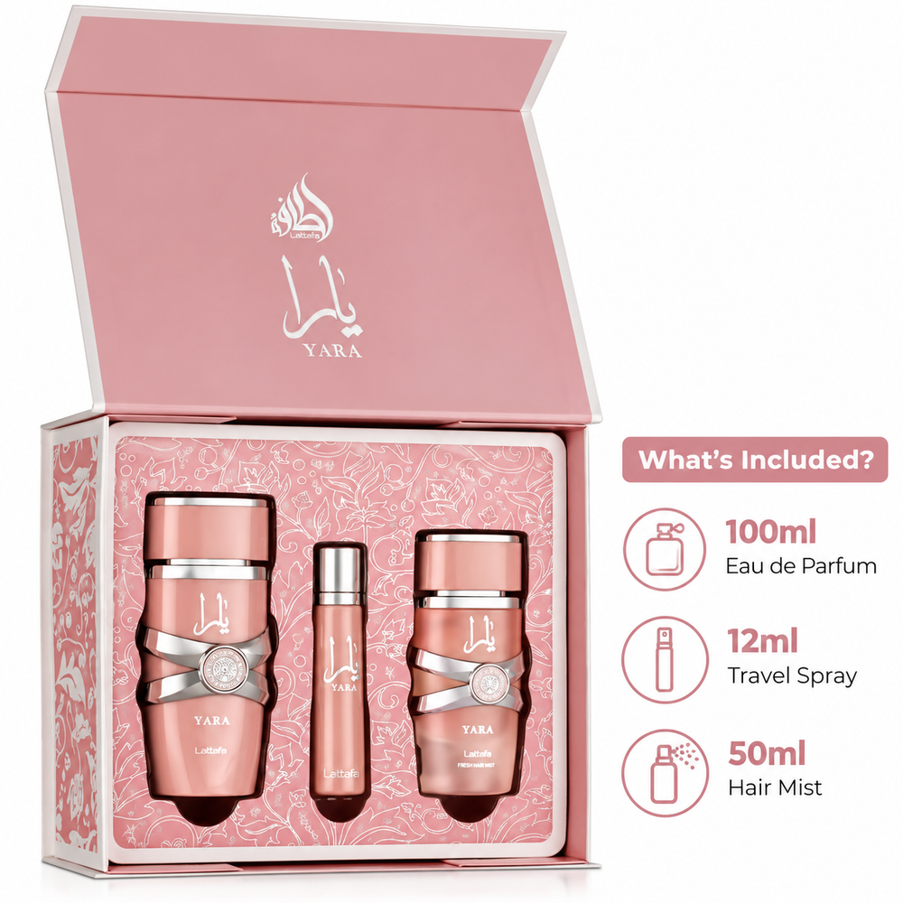 Yara Pink 3Pcs Gift Set By Lattafa - Image 2