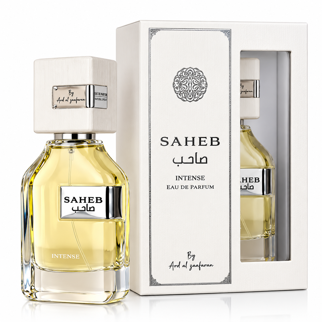 Saheb Intense EDP 70ml Ard Al Zaafaran perfume, elegant bottle, product shot 2 of 3.