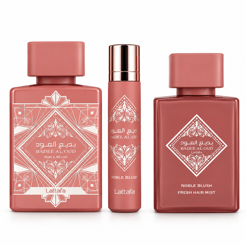 Badee Al Oud Noble Blush 3 pcs Gift Set By Lattafa - Image 1