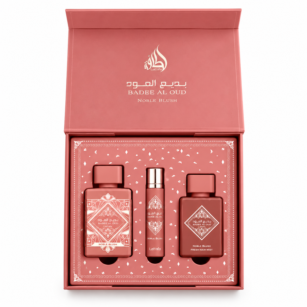 Badee Al Oud Noble Blush 3 pcs Gift Set By Lattafa - Image 2