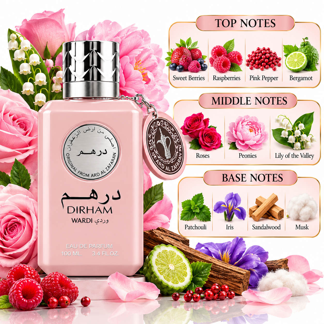 Dirham Wardi Perfume 100ml EDP Ard Al Zaafaran