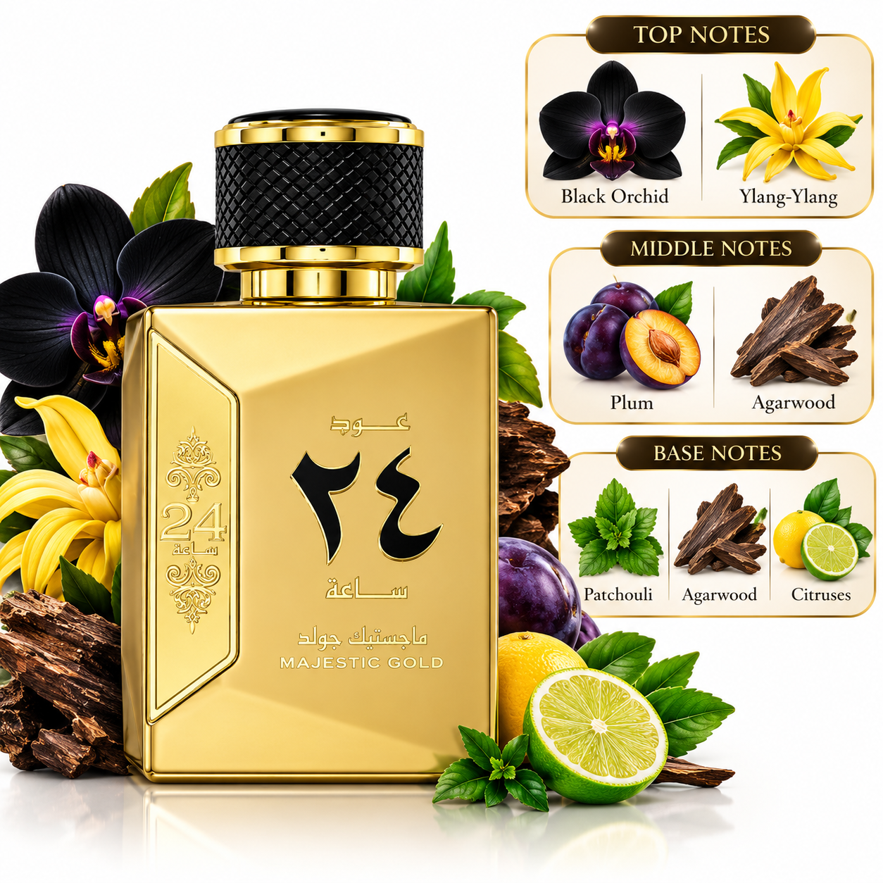 Oud 24 Hours Majestic Gold Perfume 100ml EDP Ard Al Zaafaran