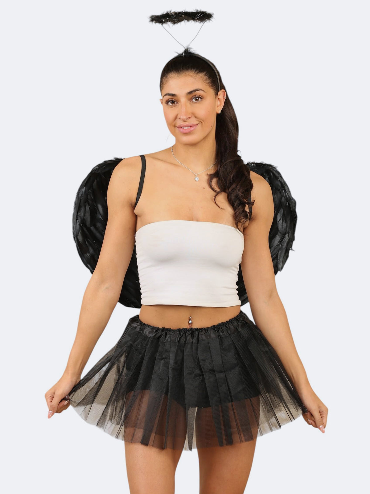 Women Dark Angel Halloween Costume 3Pcs Set