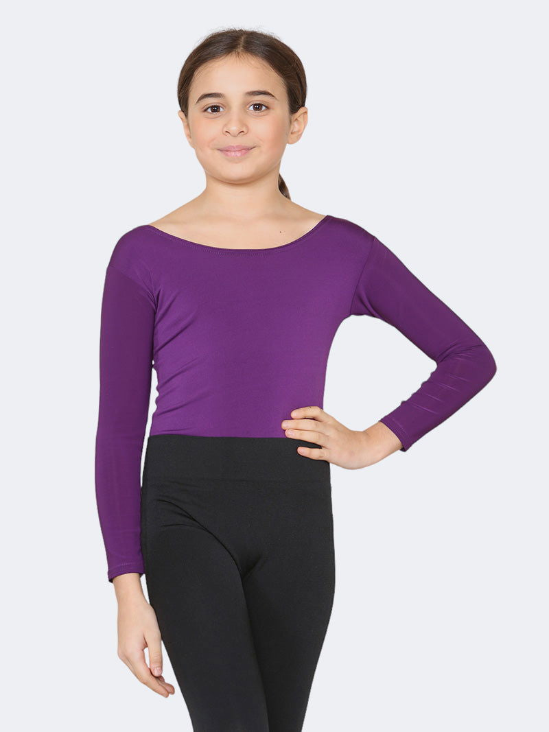 Girls Lycra Long Sleeve Bodysuit Leotard - Grunge Wear