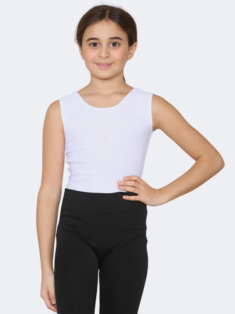 Girls Nylon Stretch Sleeveless Leotards Ballet Dance Bodysuit - Grunge Wear