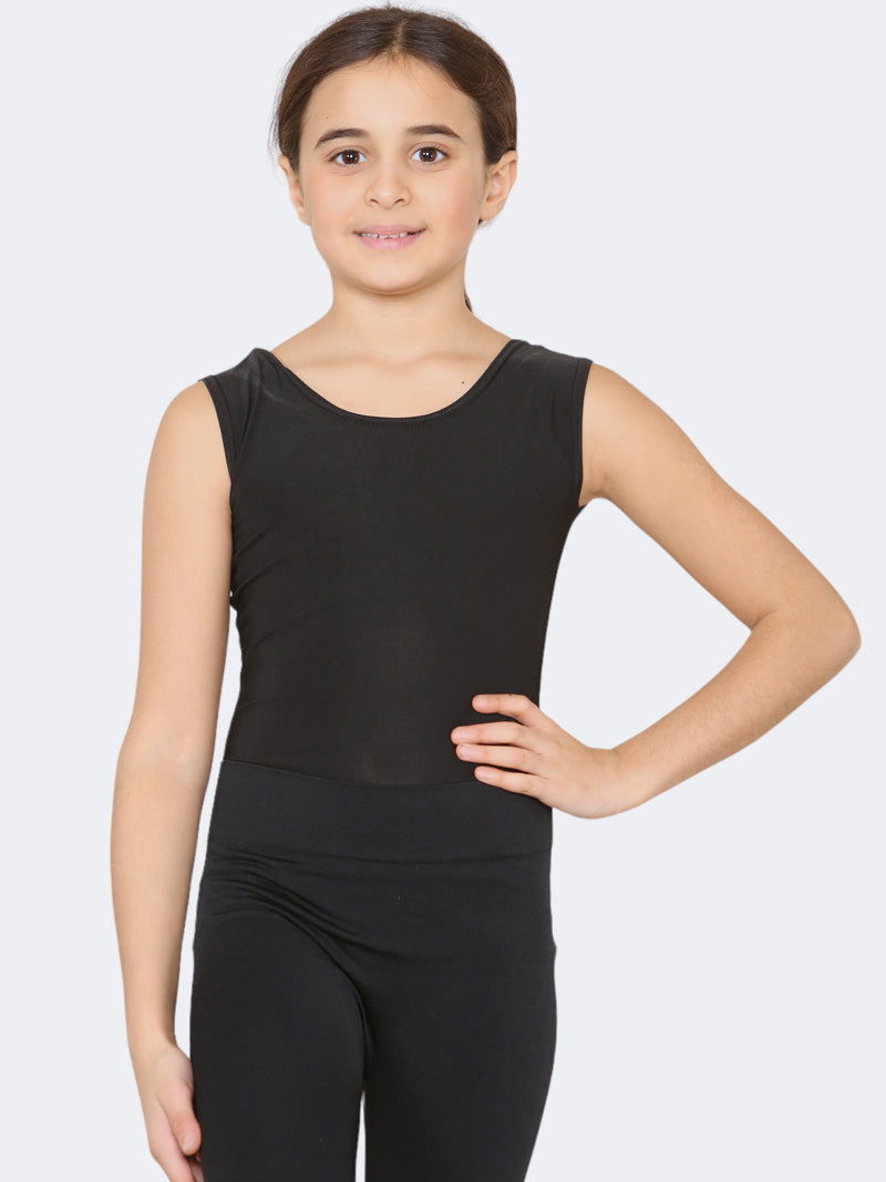 Girls Nylon Stretch Sleeveless Leotards Ballet Dance Bodysuit - Grunge Wear