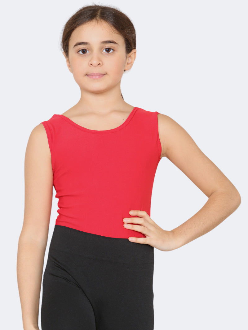 Girls Nylon Stretch Sleeveless Leotards Ballet Dance Bodysuit - Grunge Wear