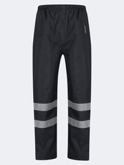 Hi Viz Men's Work Rain Trousers Reflective Safety Hi Vis Over Trouser - Grunge Wear