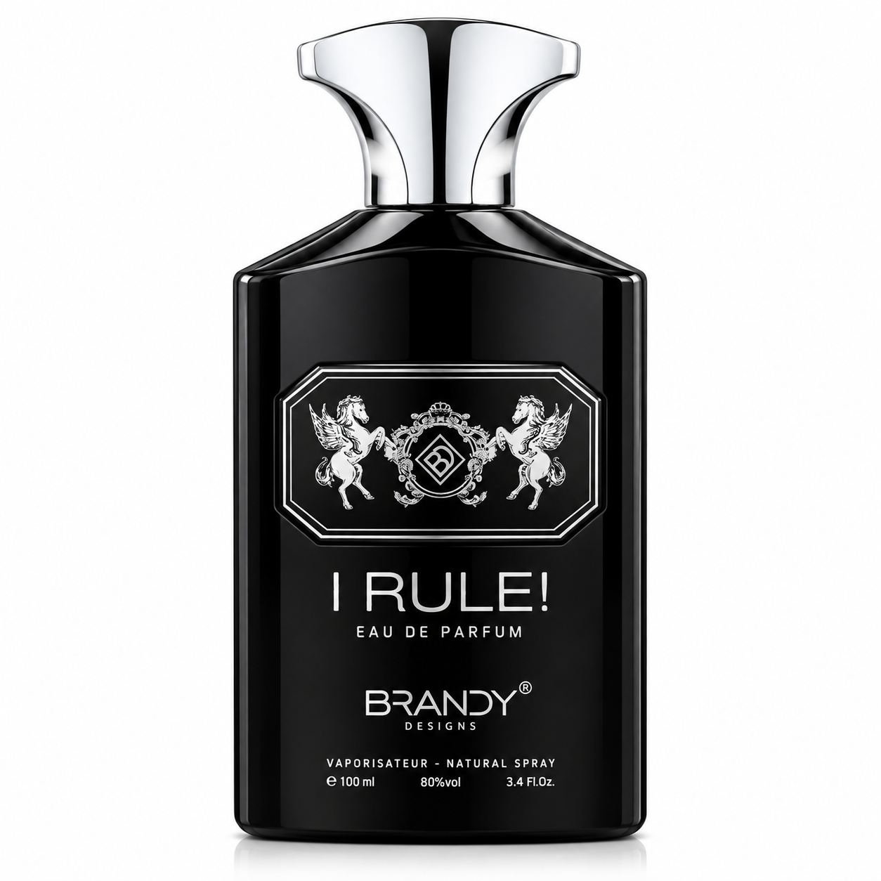 I Rule EDP 100ml long-lasting men's fragrance, bottle close-up. (1 of 3)