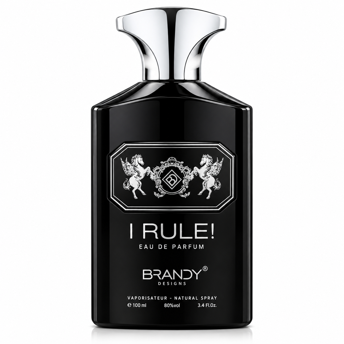 I Rule EDP 100ml long-lasting men's fragrance, bottle close-up. (1 of 3)