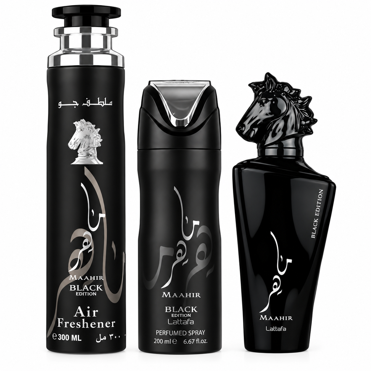 Maahir Black 3Pcs Gift Set By Lattafa - Image 1