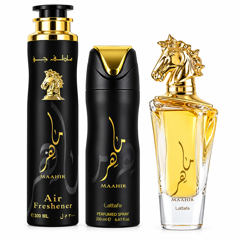 Maahir Gold 3Pcs Gift Set By Lattafa - Image 1