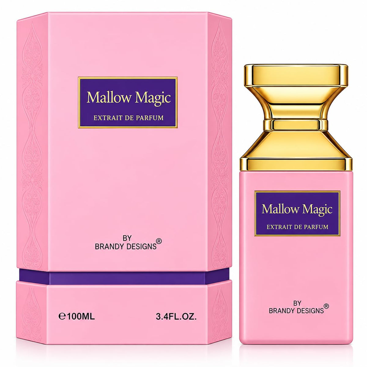 Mallow Magic Perfume 100ml by Brandy Design, Extrait concentration. Product image 1 of 2.
