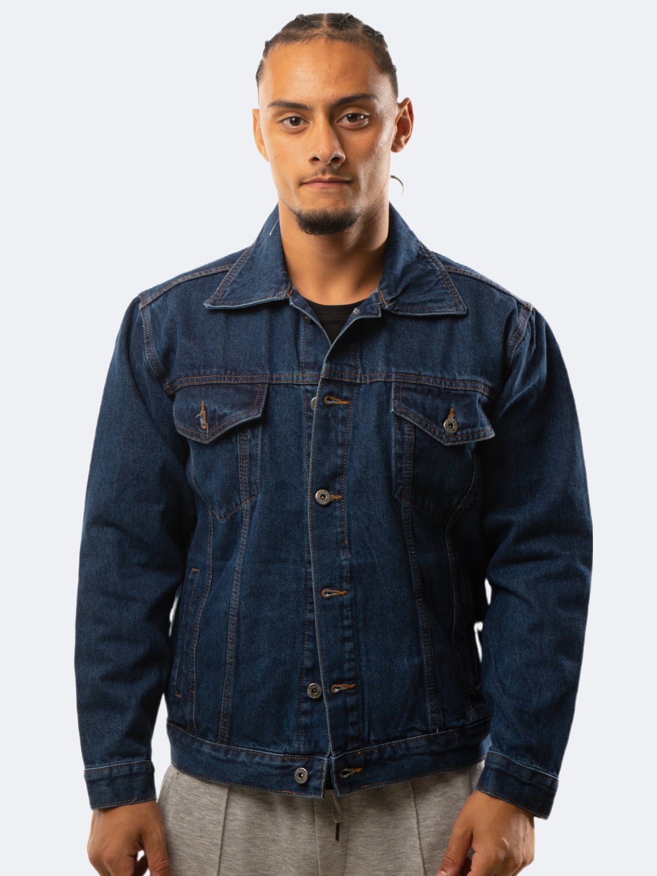 Mens Designer Long Sleeve Denim Jacket Western Classic Style Trucker Vintage Style Coat