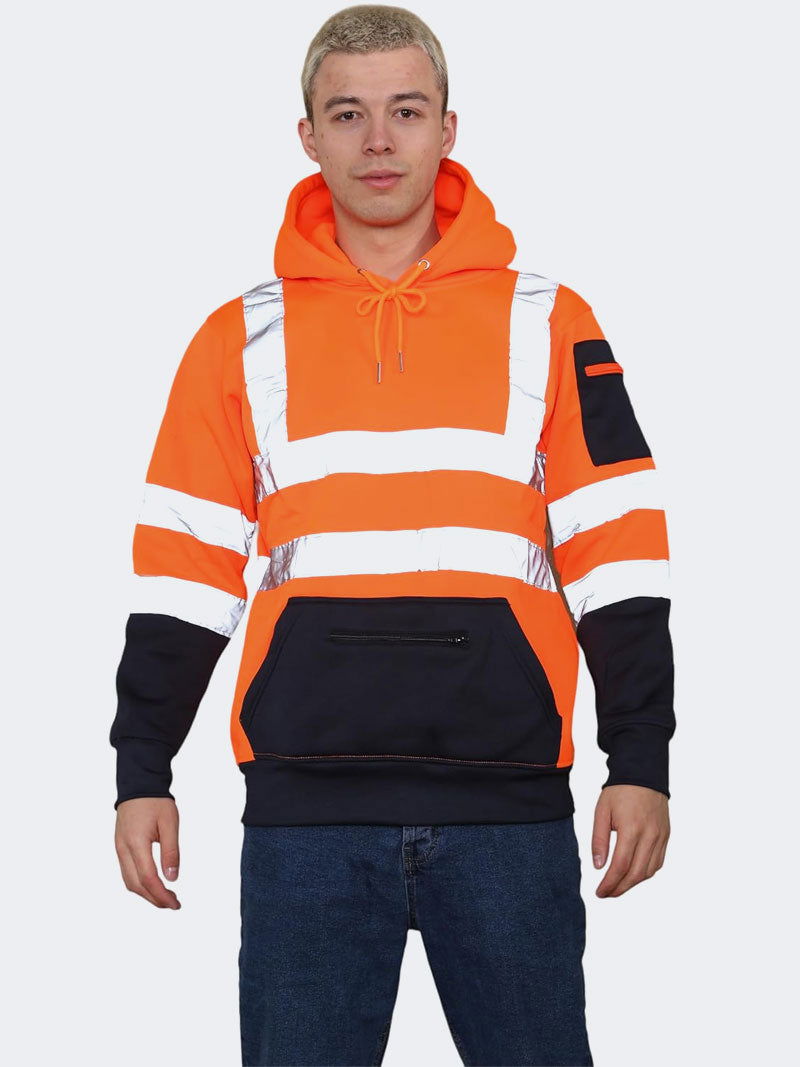 Men Safety Workwear Pullover Hoodie Sweatshirts - Grunge Wear