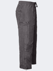 Men Thermal Fleece Lined Cargo Combat Elasticated Waist Trouser - Grunge Wear