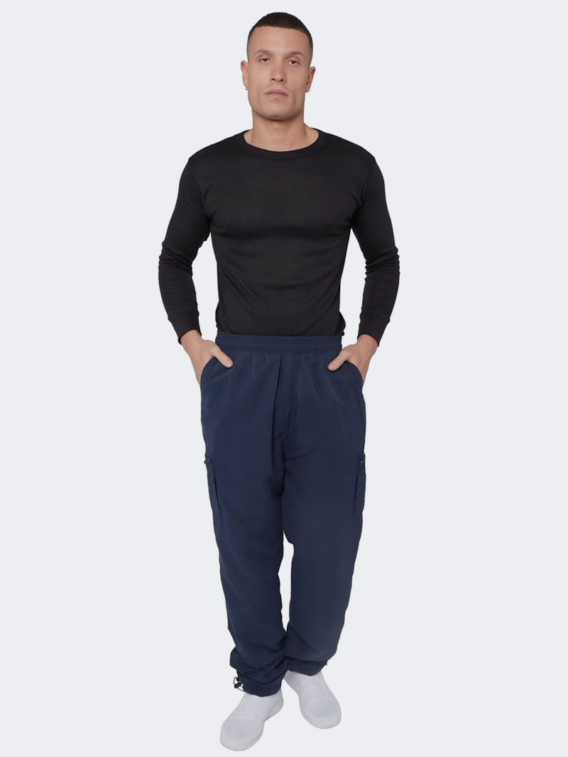 Men Thermal Fleece Lined Cargo Combat Elasticated Waist Trouser - Grunge Wear