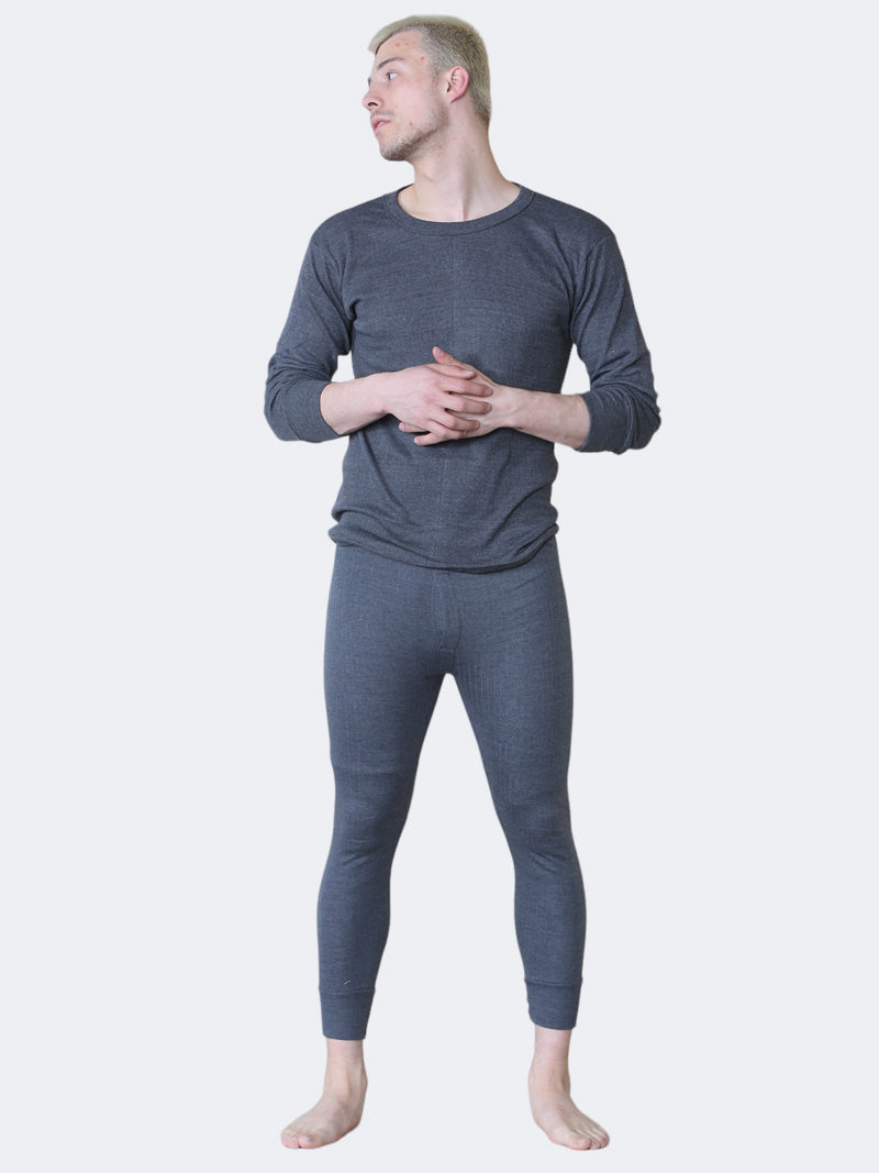 Men Thermal Long Sleeve Top & Long Johns Bottom Pants - Grunge Wear