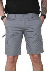 Mens Cargo Shorts Elasticated Waist – Mian Combat Multi Pocket Summer Work Shorts Plus Size