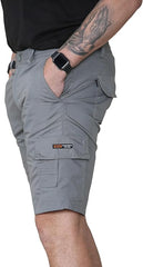 Mens Cargo Shorts Elasticated Waist – Mian Combat Multi Pocket Summer Work Shorts Plus Size