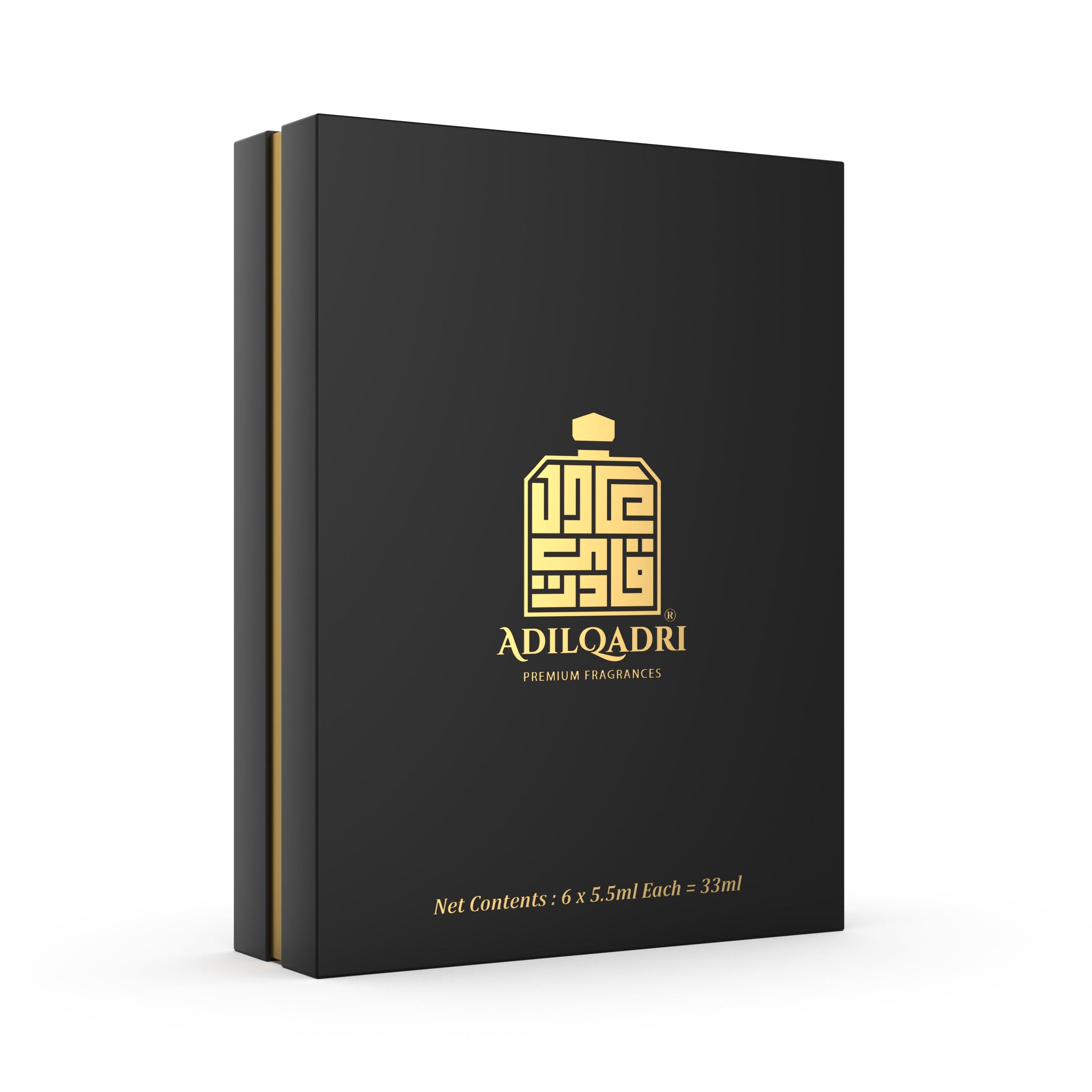 Luxury Attar Perfume Gift Set: 6 unique 5.5ml bottles, elegant packaging. Image 4 of 5.