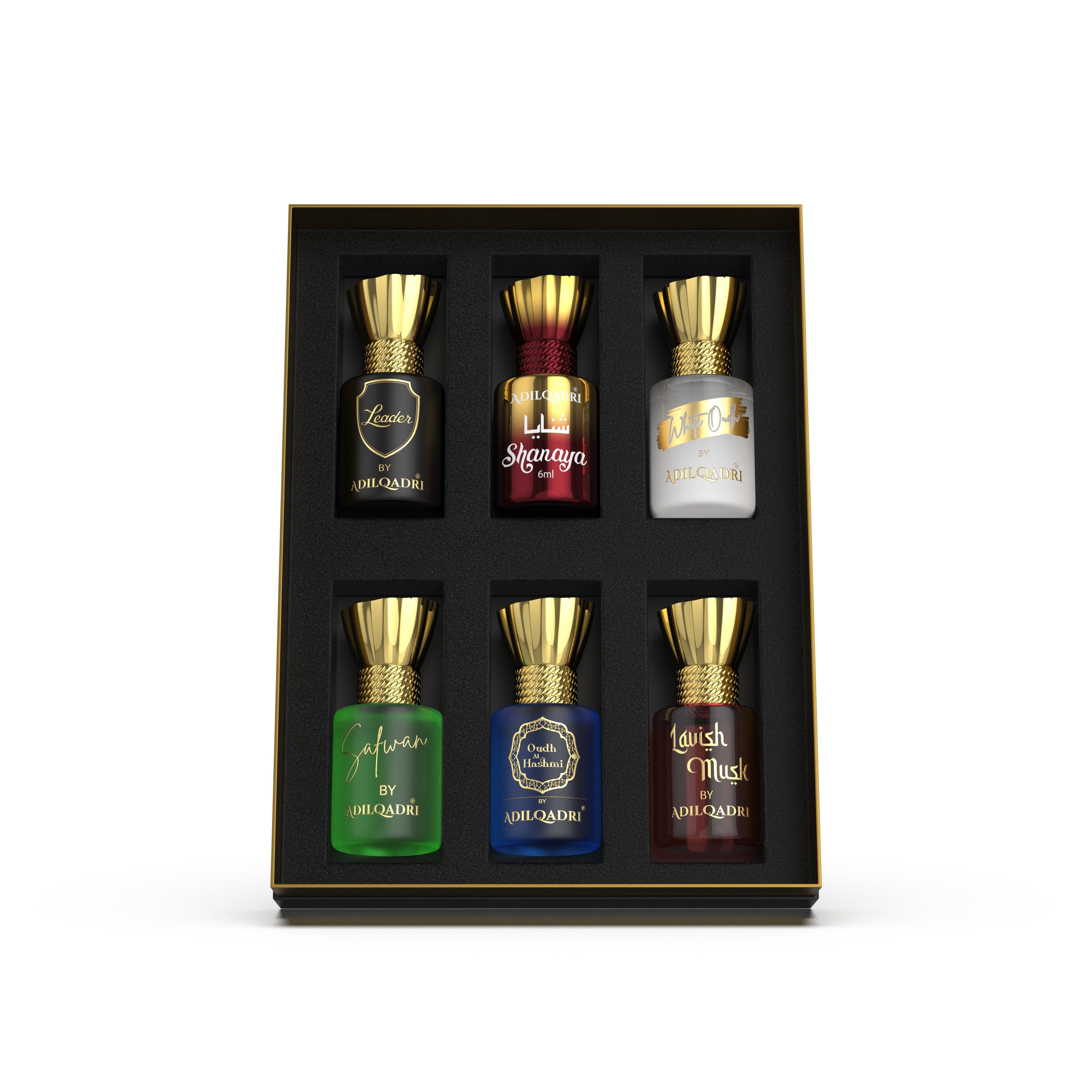 Luxury Attar Perfume Gift Set, 6 unique 5.5ml scents. Elegant fragrance collection. Image 2 of 5.