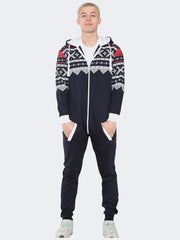 Unisex Aztec Print Onesie Jumpsuit - Grunge Wear