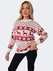 Unisex Merry Christmas Long Sleeve Novelty Jumper - Grunge Wear