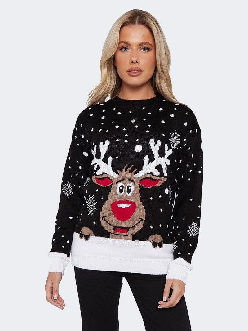 Unisex Merry Christmas Long Sleeve Novelty Jumper - Grunge Wear