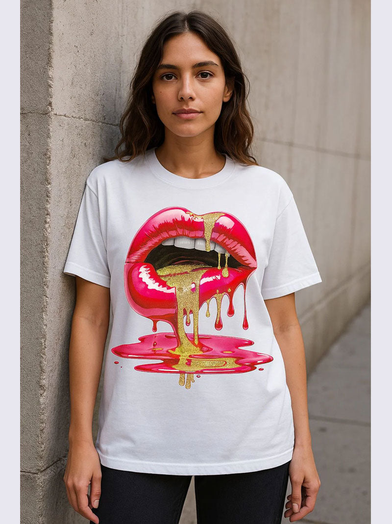 Lip Graphic Printed T-Shirt