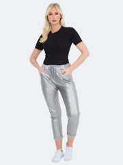 Women PU Wetlook Italian Magic Trouser Pants