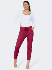 Women Plain Italian Magic Pants Summer Trouser - Grunge Wear