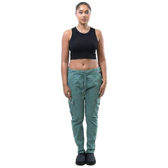 Women Plain Magic Italian Cargo Trousers - Grunge Wear