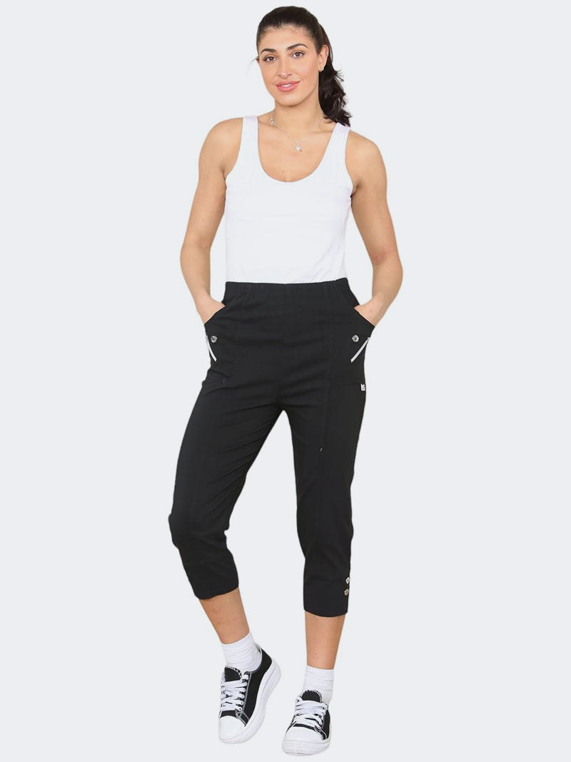 Women's Cherry Berry Capri Crop Trousers Pant - Grunge Wear