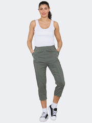 Women's Cherry Berry Capri Crop Trousers Pant - Grunge Wear