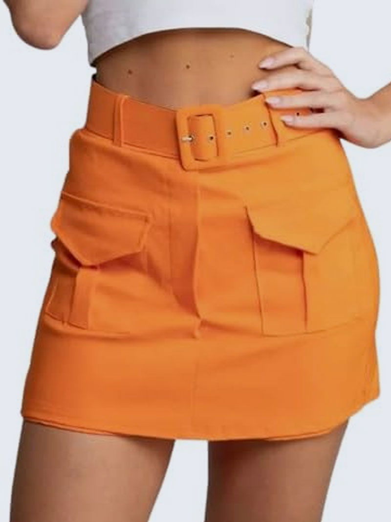 Womens Cargo Pocket Skirt - Grunge Wear