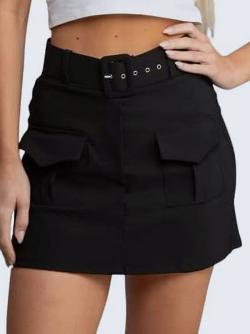 Womens Cargo Pocket Skirt - Grunge Wear